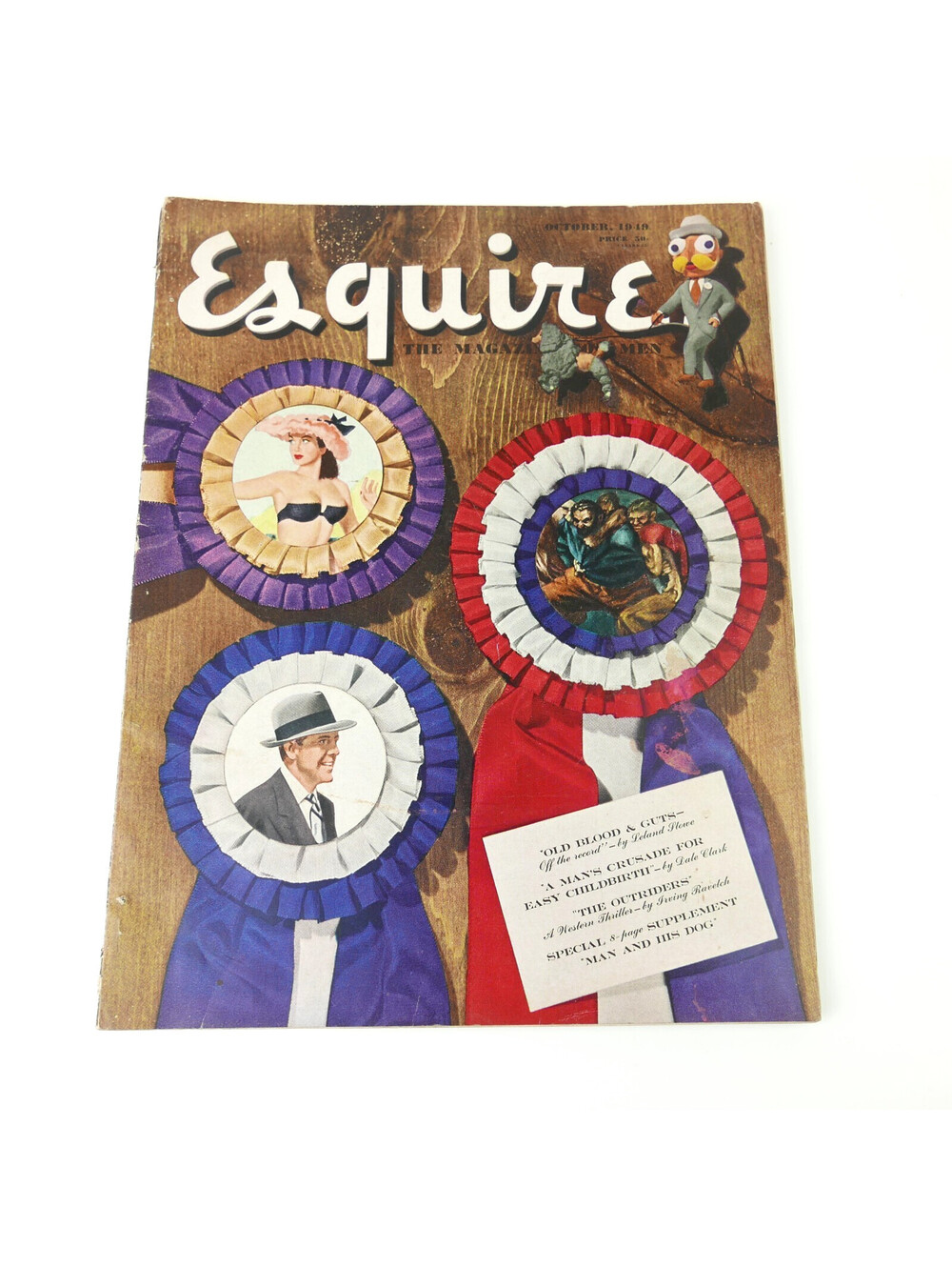 Vintage Esquire Magazine October 1949 AL MOORE Mis-Adventure Gatefold Pinup Girl